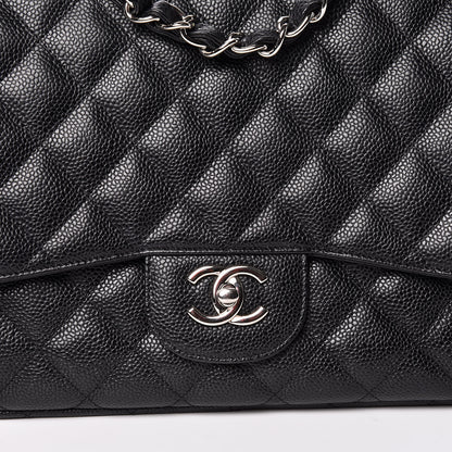 Chanel Caviar Quilted Jumbo Single Flap Black 10 of 13