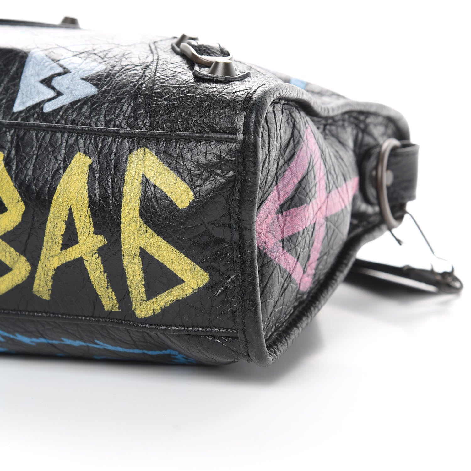 Balenciaga Agneau Graffiti All Over Classic Hardware S City Black Multicolor 10 of 10