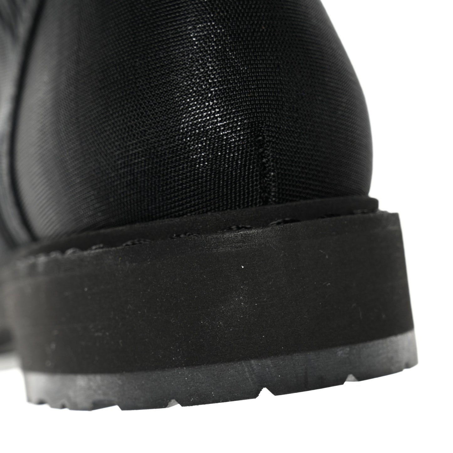 Mesh Canvas Embroidered Womens Lace Up Boots 36.5 Black