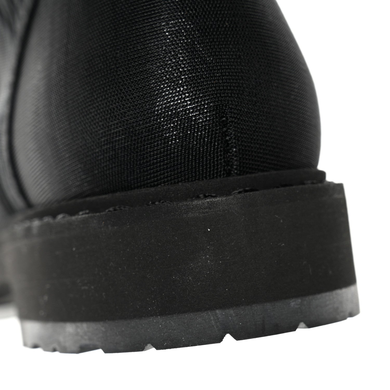 Fendi Mesh Canvas Embroidered Womens Lace Up Boots 36.5 Black 11 of 12