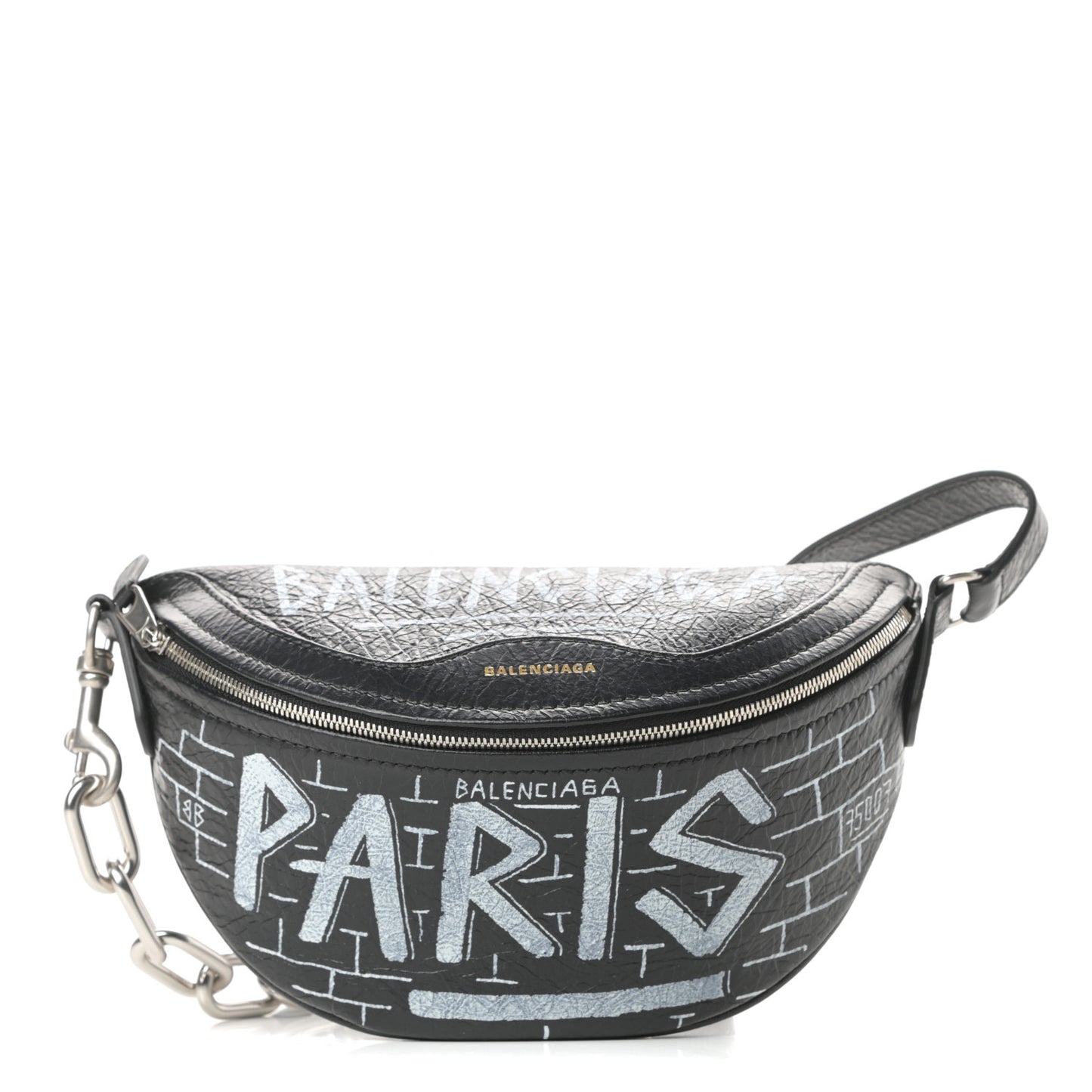 Agneau Arena Graffiti All Over XXS Souvenir Belt Bag Black White