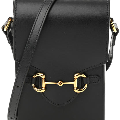 Gucci Boarded Plutone Calfskin Mini Horsebit 1955 Crossbody Bag Black 8 of 12