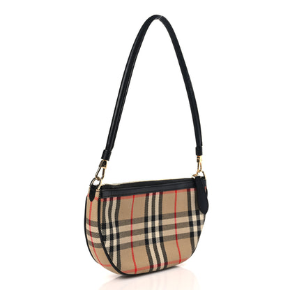 Burberry Vintage Check Calfskin Olympia Pouch Archive Beige 3 of 9