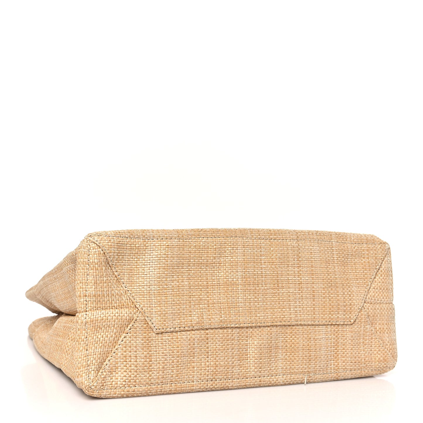 Raffia Logo Tote Naturale