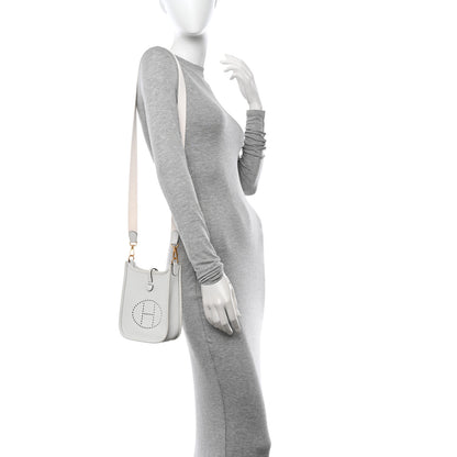 Hermes Taurillon Clemence Amazone Evelyne TPM New White 2 of 11