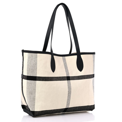 Burberry Coated Canvas Medium Reversible Doodle Tote White Black 9 of 12