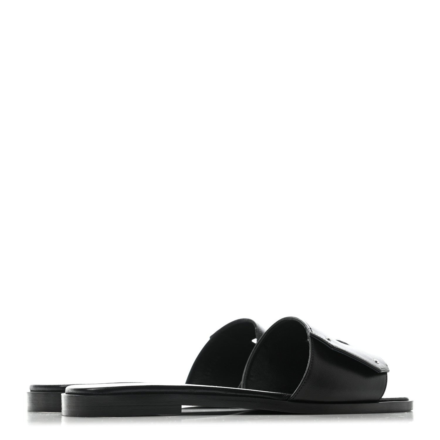 Hermes Calfskin View Sandals 36.5 Black 3 of 6