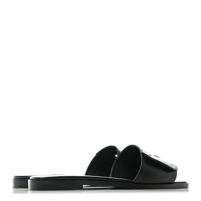Hermes Calfskin View Sandals 36.5 Black 3 of 6