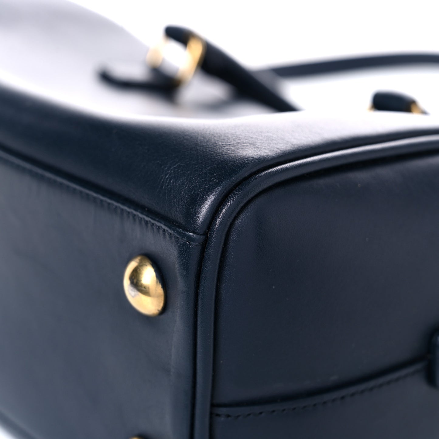 Calfskin Classic Baby Duffle Navy Blue