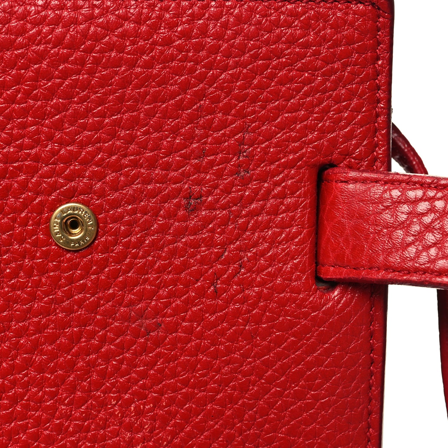 Grained Calfskin Small Sac De Jour Lipstick Red