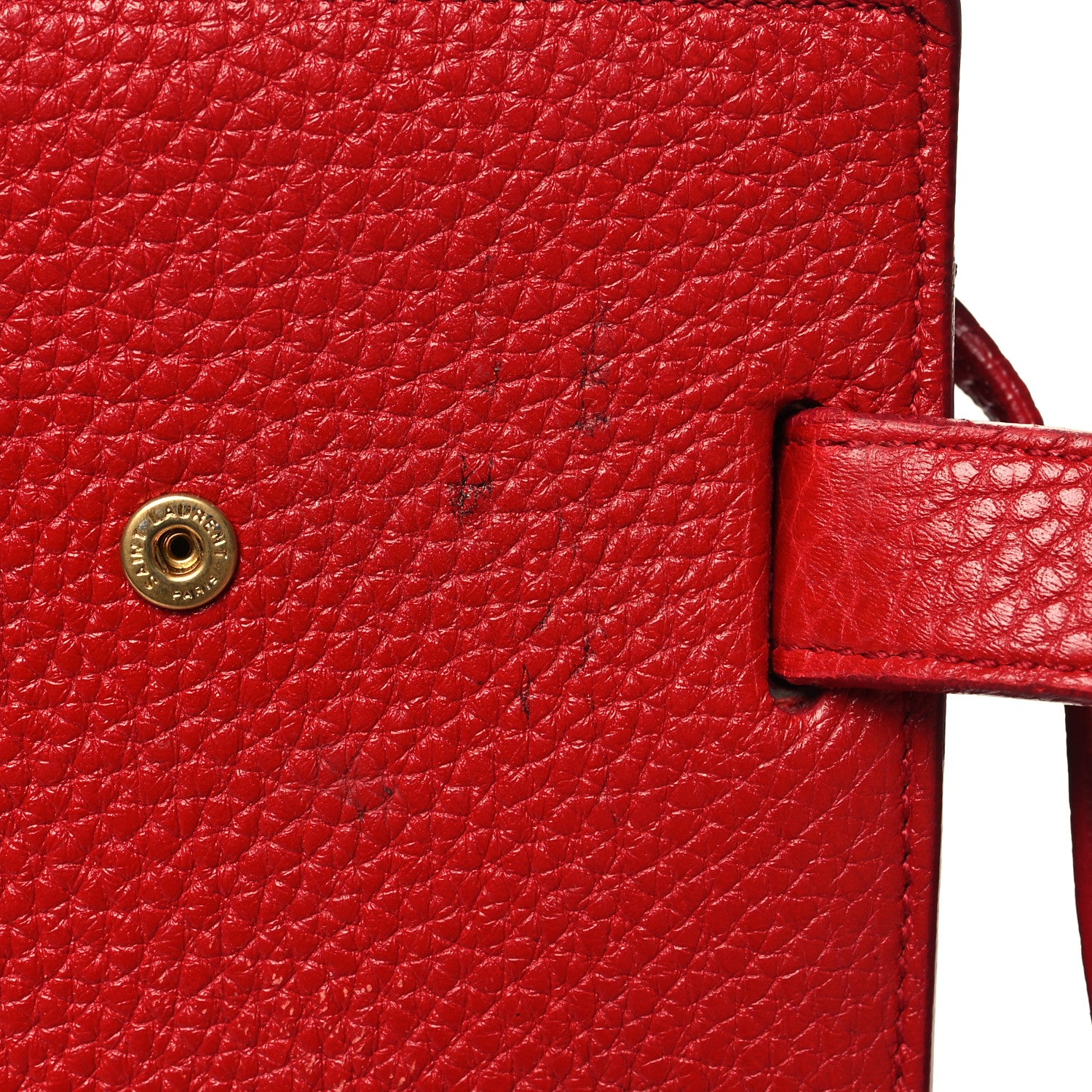 Saint Laurent Grained Calfskin Small Sac De Jour Lipstick Red 17 of 25