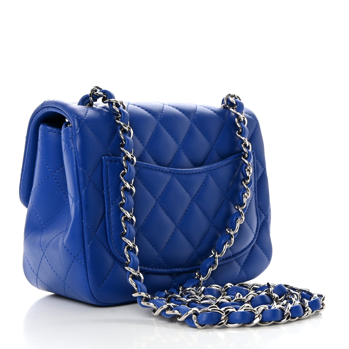 Lambskin Quilted Mini Square Flap Royal Blue