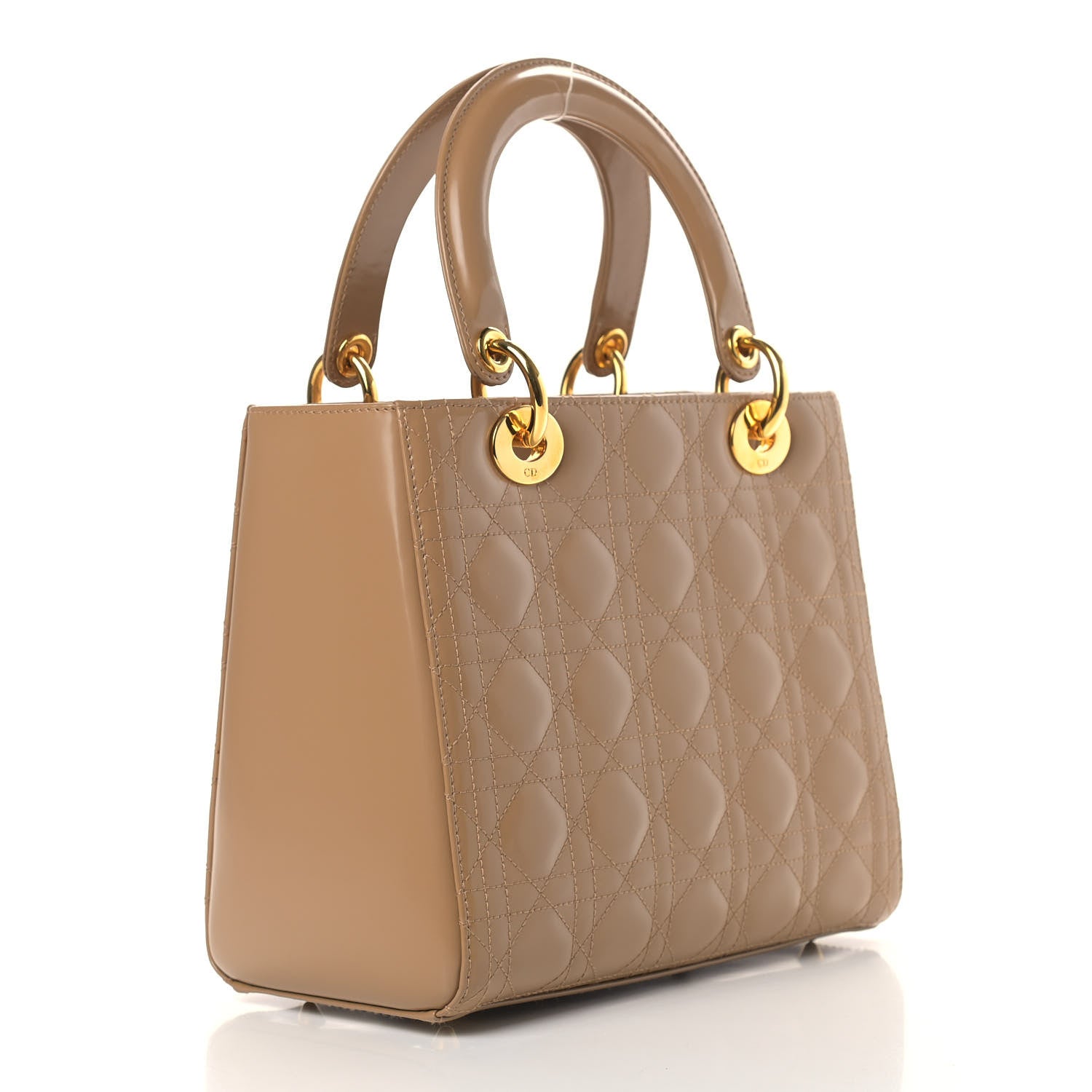 Christian Dior Patent Cannage Medium Lady Dior Brown 2 of 10