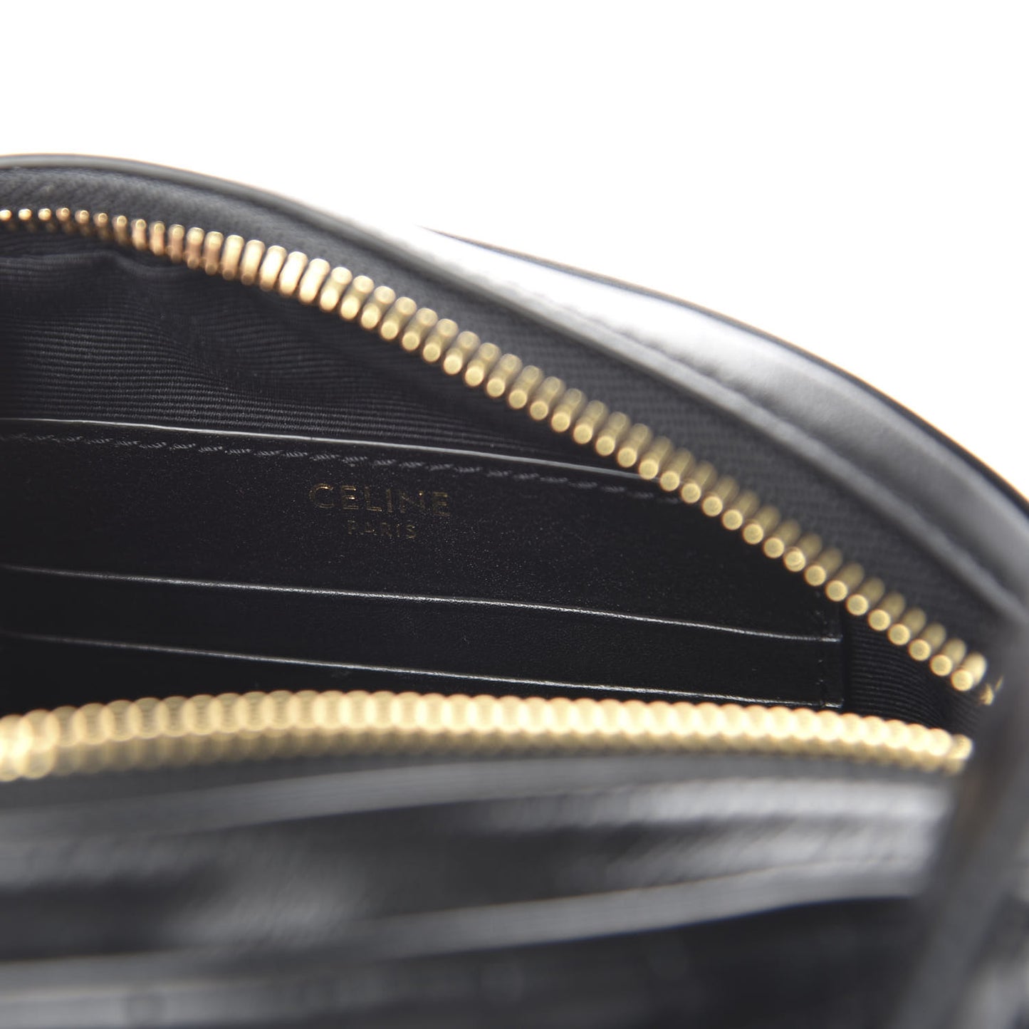Calfskin Quilted Small C Charm Bag Black