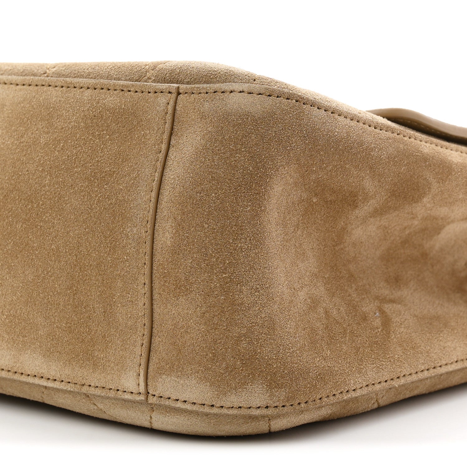 Chanel Suede Calfskin Small Souplissimo Maxi Flap Dark Beige 10 of 11