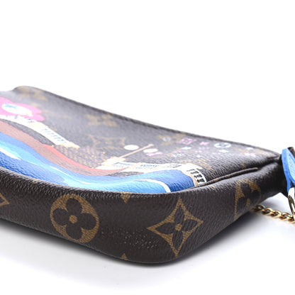 Louis Vuitton Monogram 2019 Christmas Animation Mini Venice Pochette Accessories Blue 10 of 10