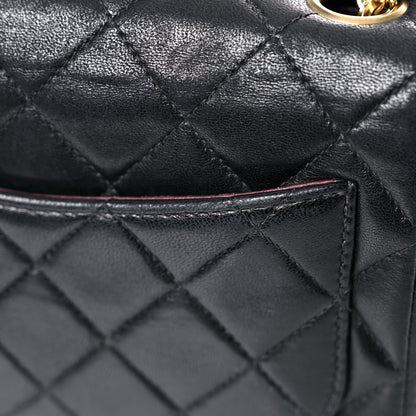 Chanel Lambskin Quilted Mini Square Flap Bag Black 19 of 28