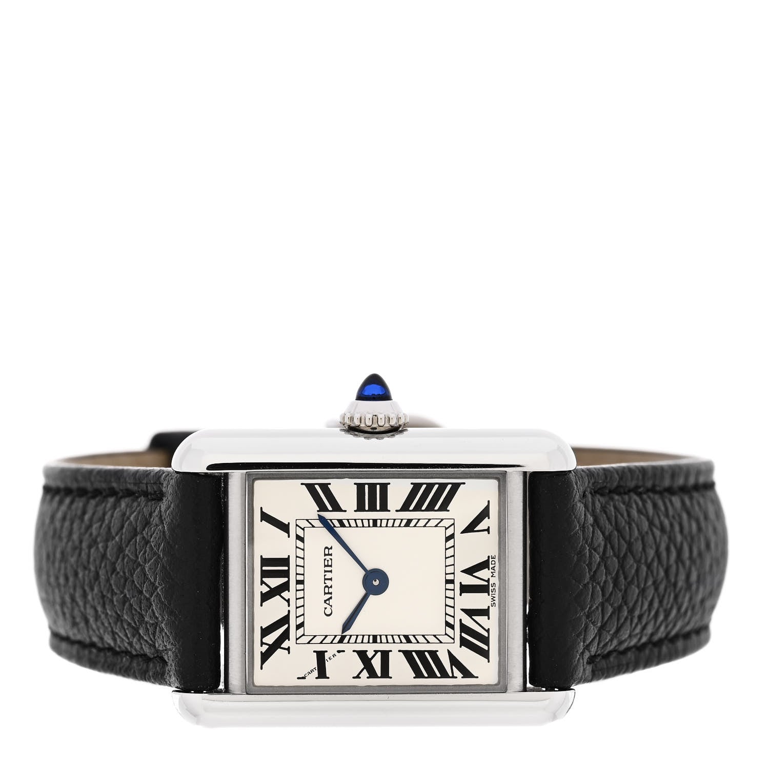 Cartier Stainless Steel Calfskin 22mm Must de Cartier Tank Quartz Watch 2 of 5