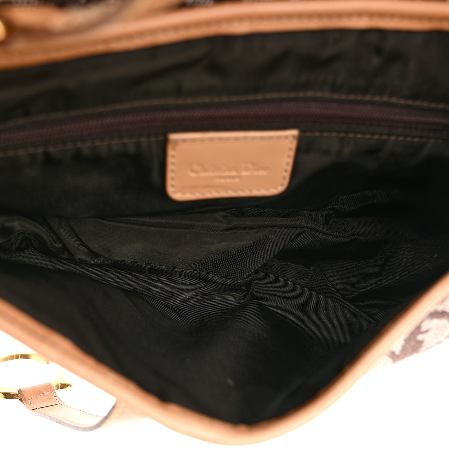 Monogram Double Saddle Bag Brown