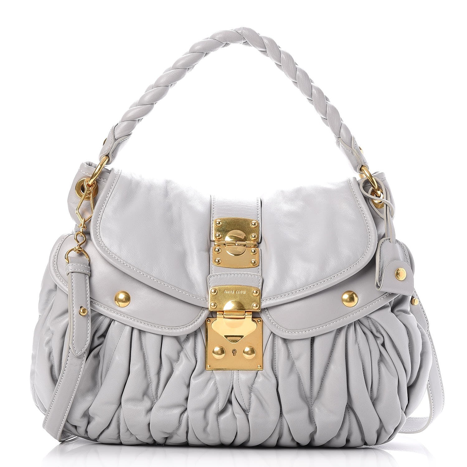 Miu Miu Nappa Matelasse Coffer Hobo Nube 1 of 8