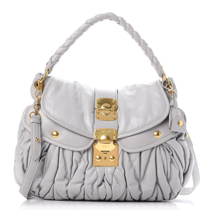Miu Miu Nappa Matelasse Coffer Hobo Nube 1 of 8