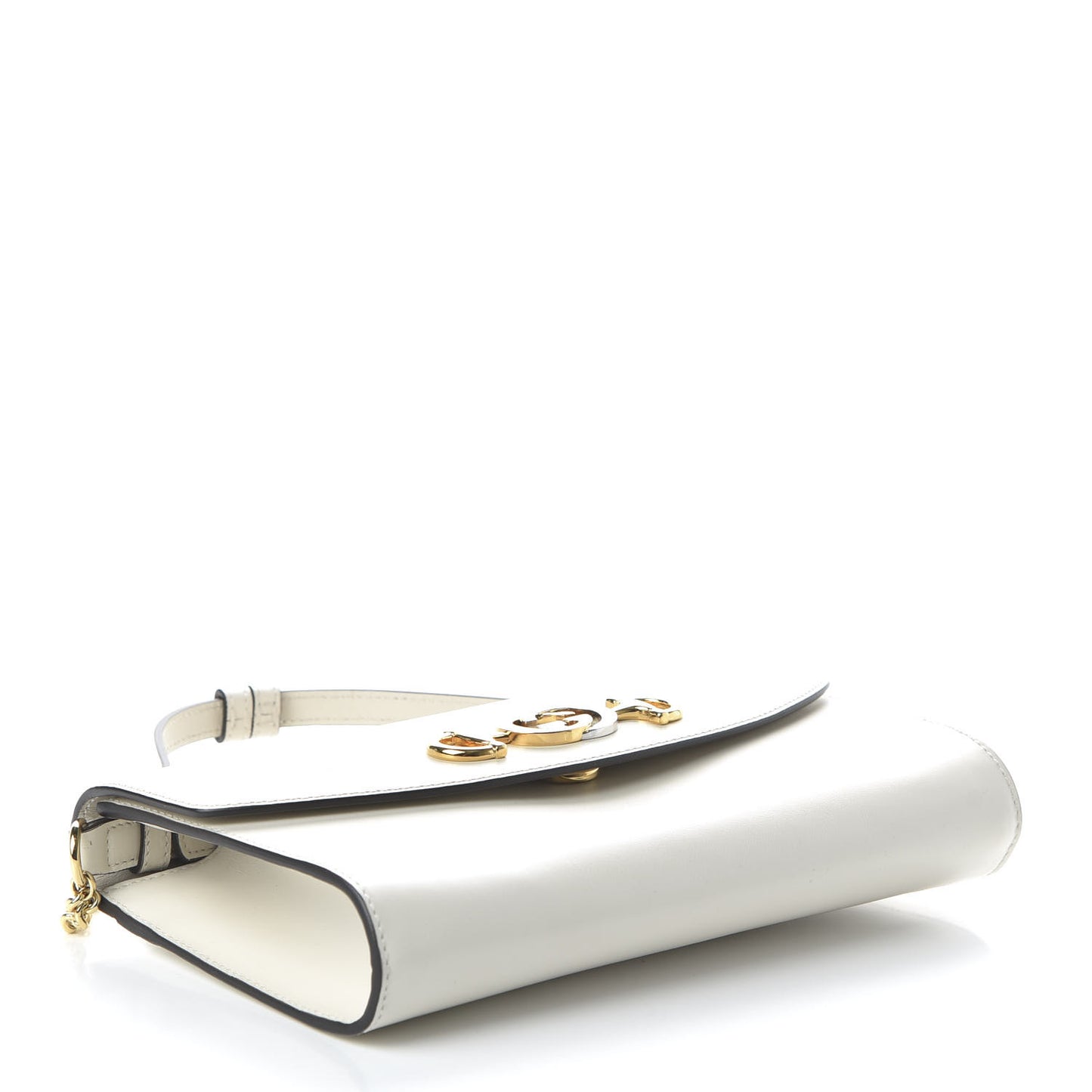 Shibuya Calfskin Small Zumi Top Handle Shoulder Bag Mystic White
