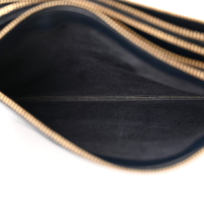 Celine Lambskin Large Trio Crossbody Bag Navy Blue 5 of 15