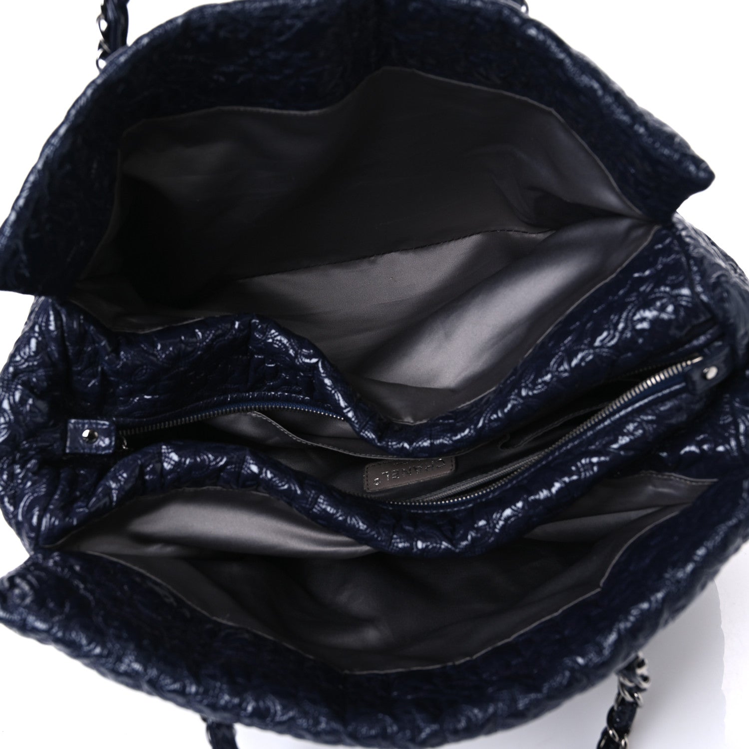 Chanel Vinyl Rock in Moscow Tote Navy 5 of 10