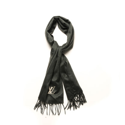 Louis Vuitton Silk Wool Jhelam Stole Gris 5 of 5