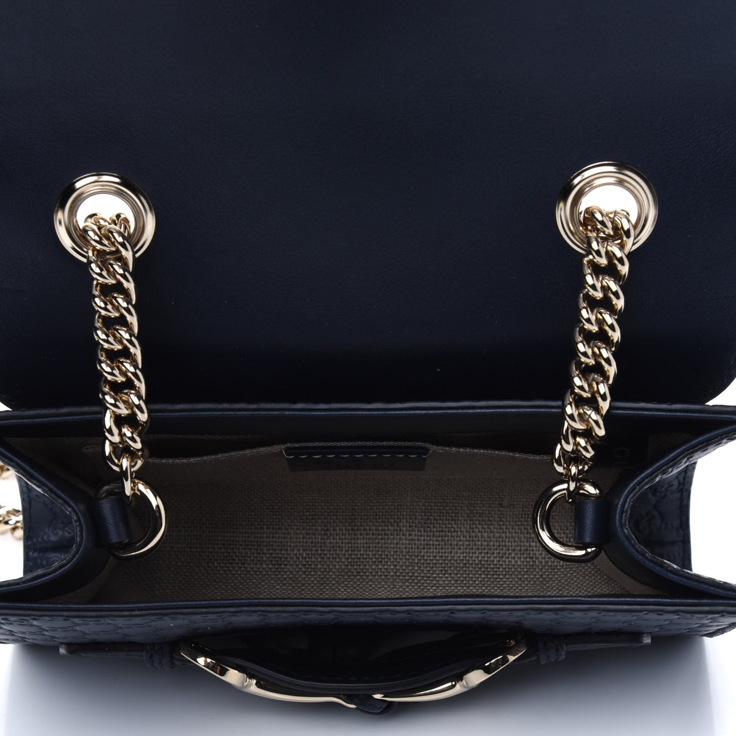Microguccissima Mini Emily Chain Shoulder Bag Blue