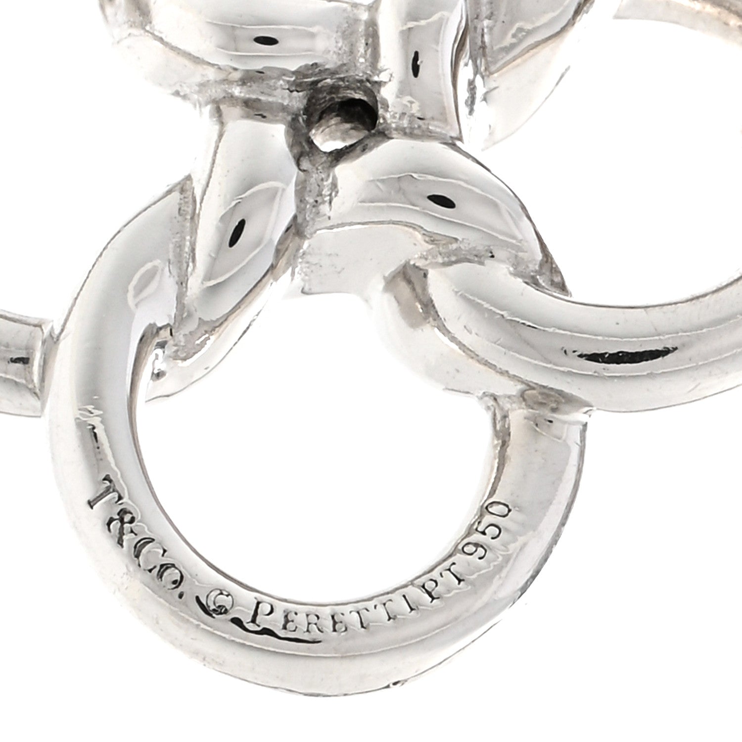 Tiffany Platinum Elsa Peretti Quadrifoglio Pendant Necklace 4 of 4