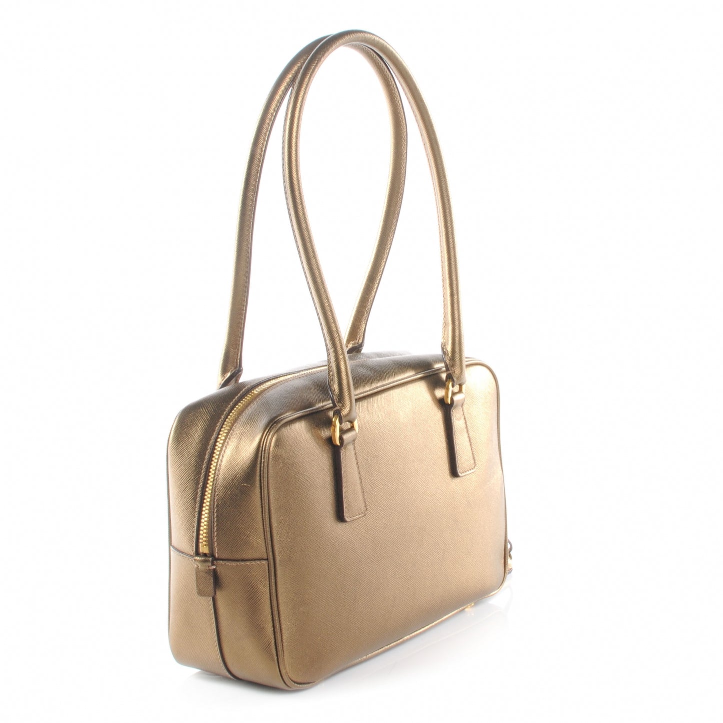 Saffiano Lux Boston Metal Oro