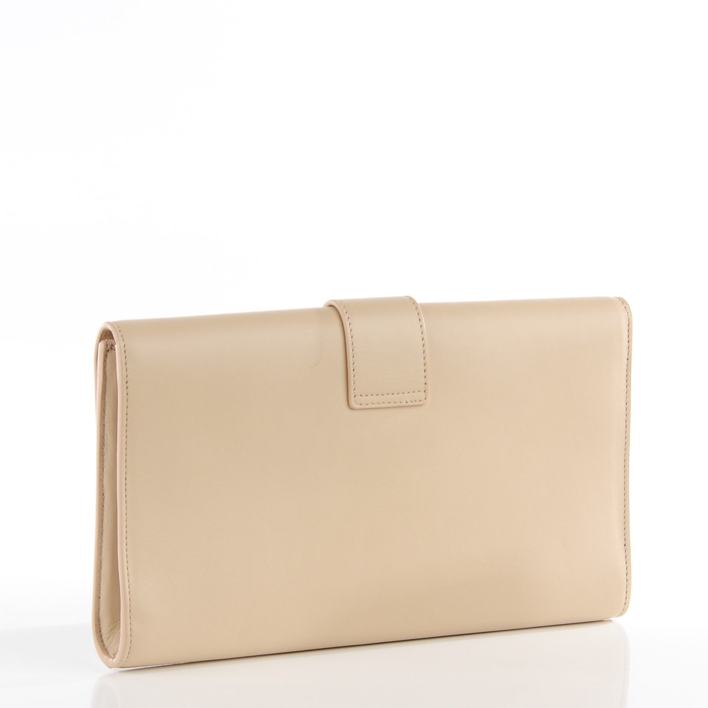 Calfskin Classic Y Clutch Light Beige