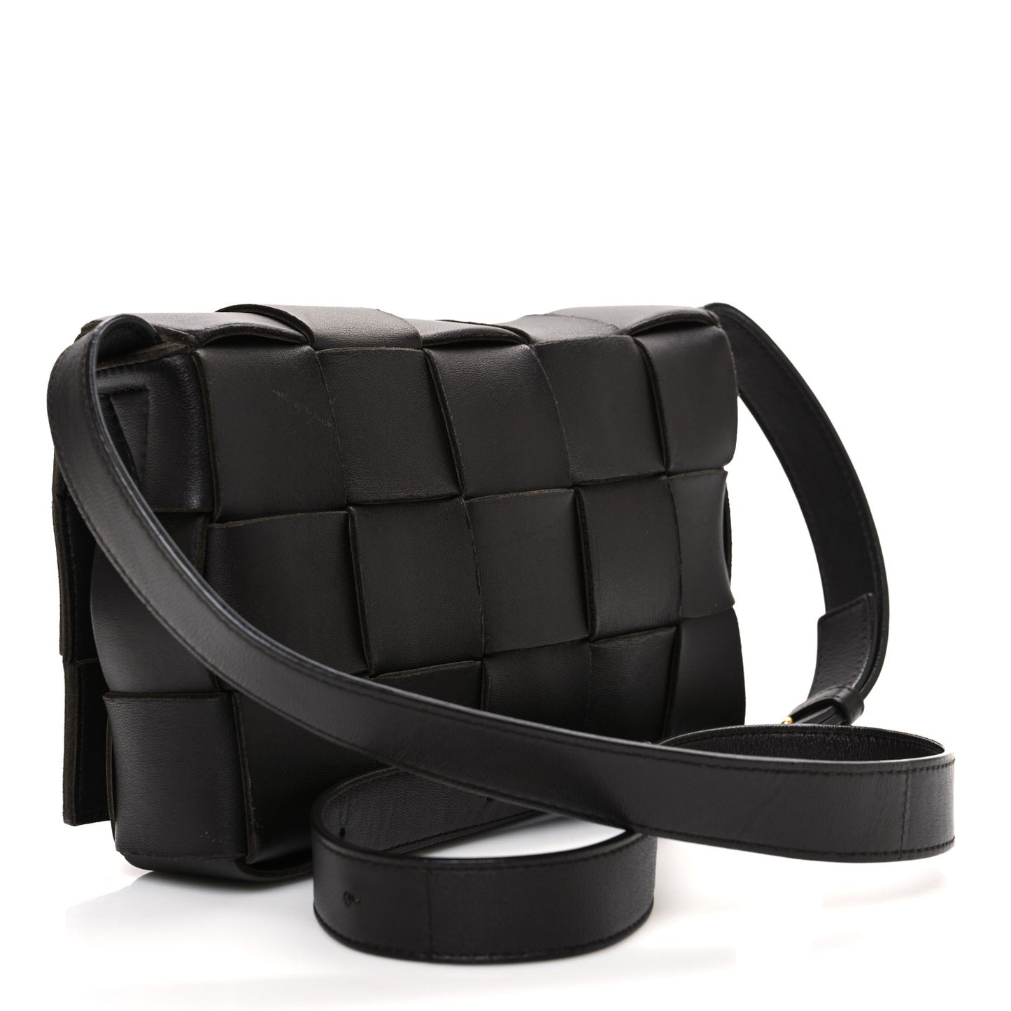 Lambskin Maxi Intrecciato Cassette Crossbody Bag Fondant
