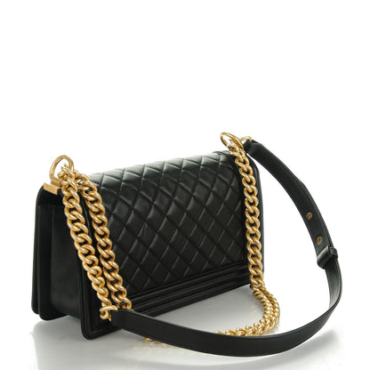 Chanel Lambskin Quilted Medium Boy Flap Black 3 of 7