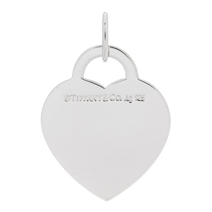 Tiffany Sterling Silver Enamel LOVE YOU Heart Pendant Red 3 of 4