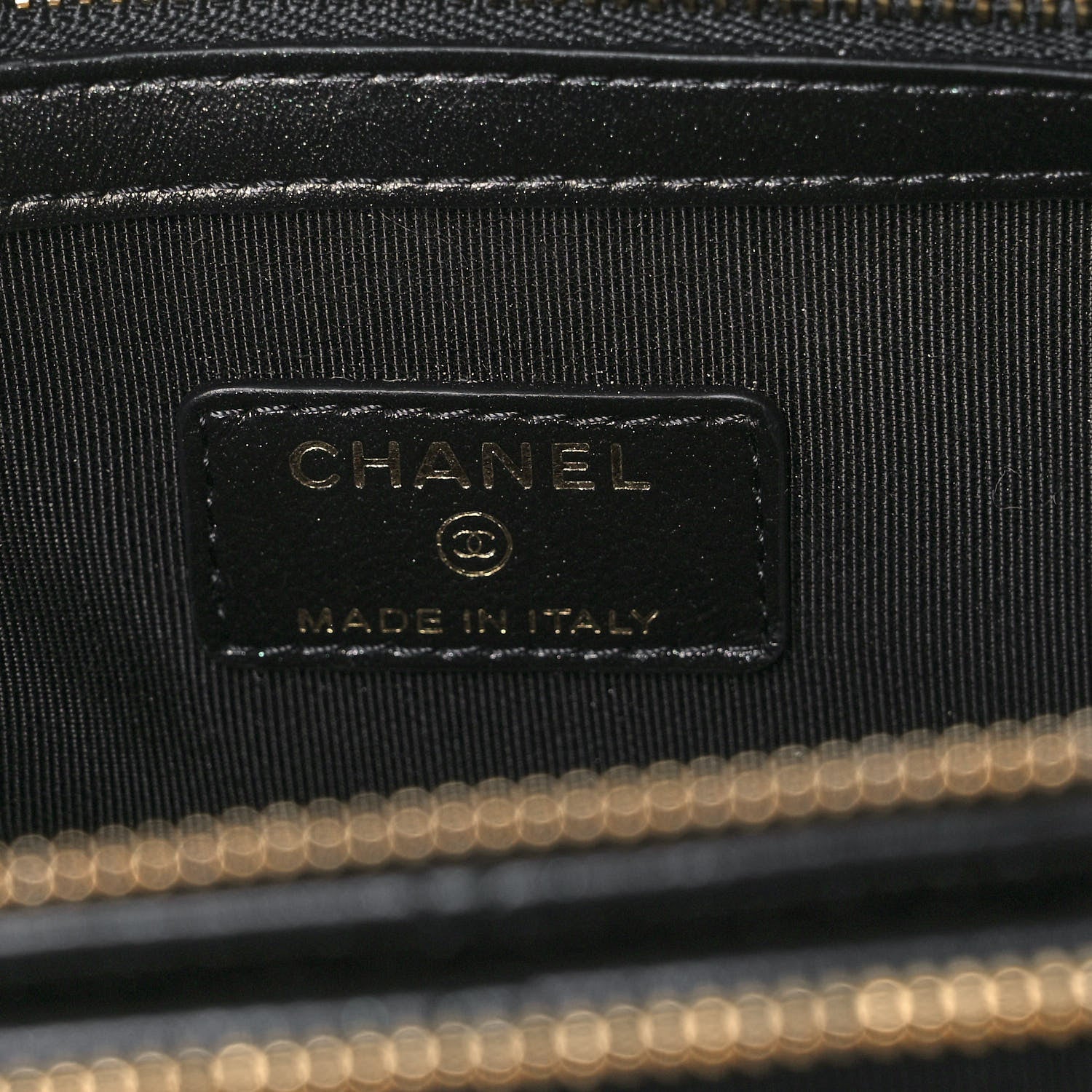 Chanel Shiny Lambskin Quilted Medium Double Case With Strap Black 5 of 10