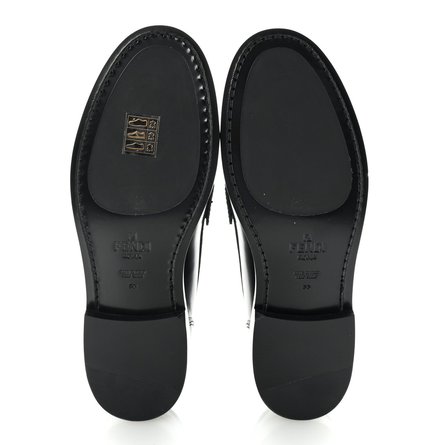 Vitello Logo Loafers 35 Black