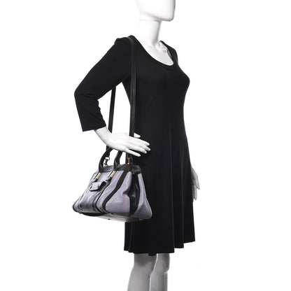 Chloe Calfskin Medium Alice Satchel Black Street Blue 2 of 9