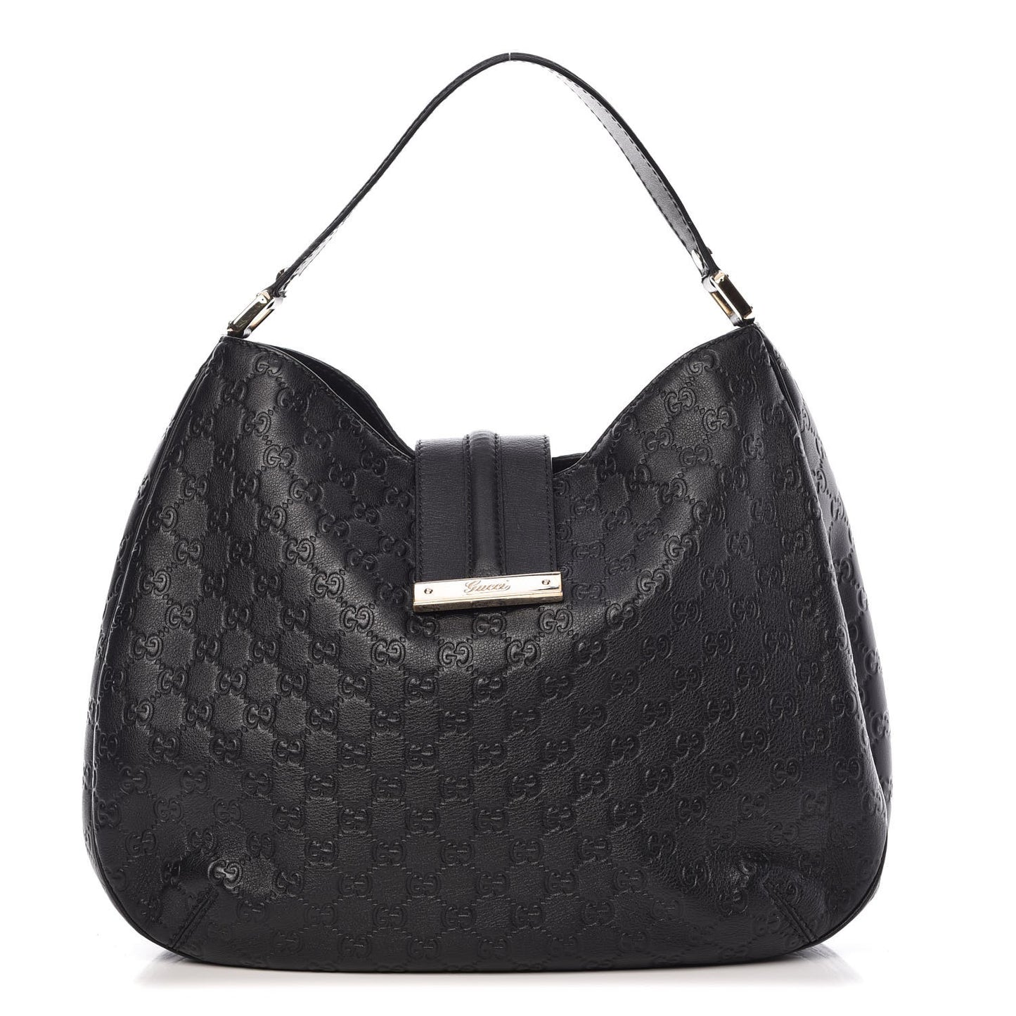 Guccissima Large New Ladies Web Hobo Black