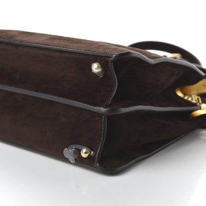 Fendi Suede Medium Peekaboo I See U Satchel Moresco Oro Chiaro 7 of 10