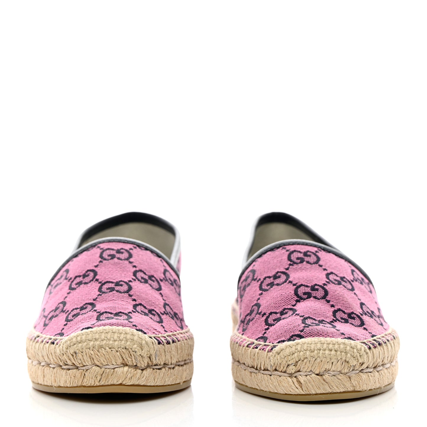 GG Monogram Multicolor Espadrilles 36 Pink Blue
