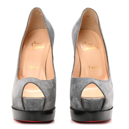 Christian Louboutin Suede Palais Royal Trepointe 140 Pumps 37.5 Grey 2 of 9