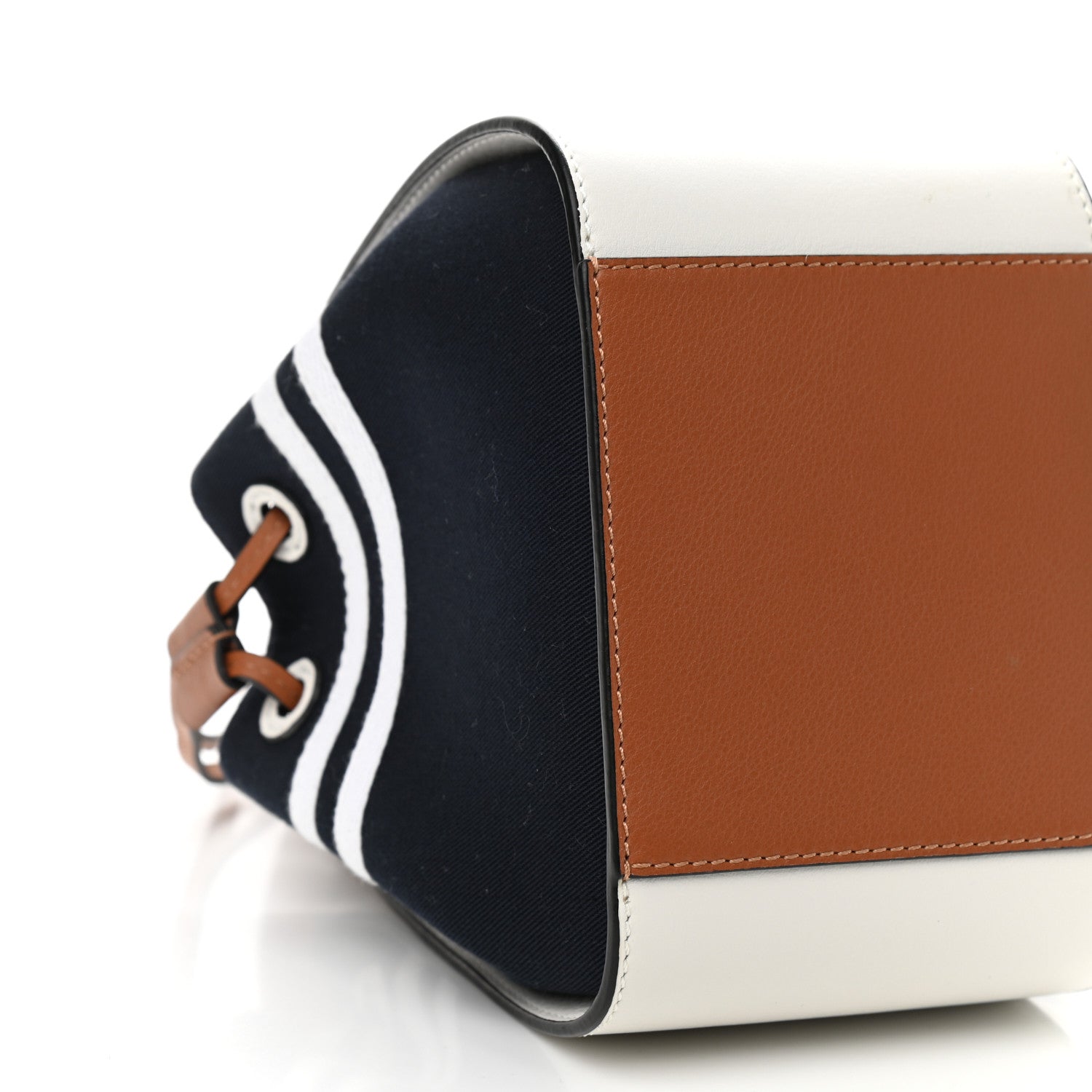 Loewe Calfskin Canvas Sailor Mini Hammock Shoulder Bag White Tan 9 of 10