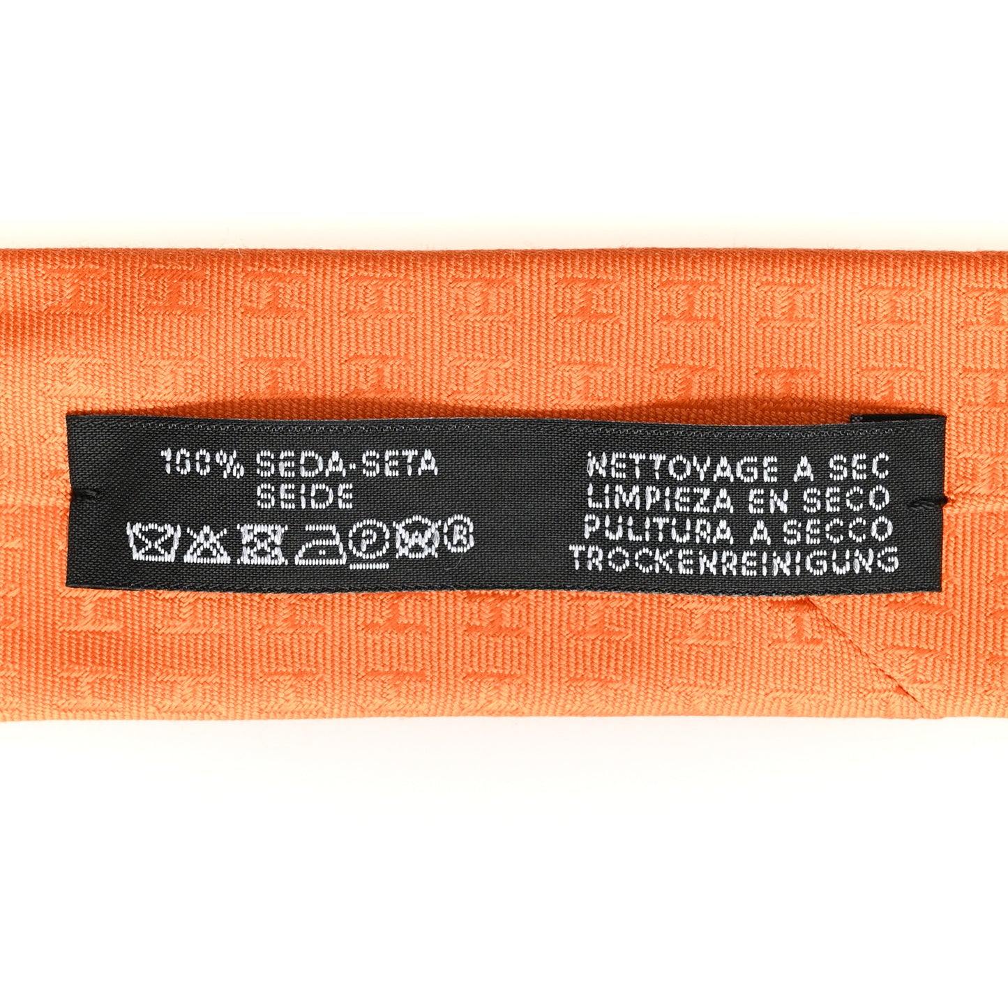 Silk Mens Faconee H Tie Orange Vif