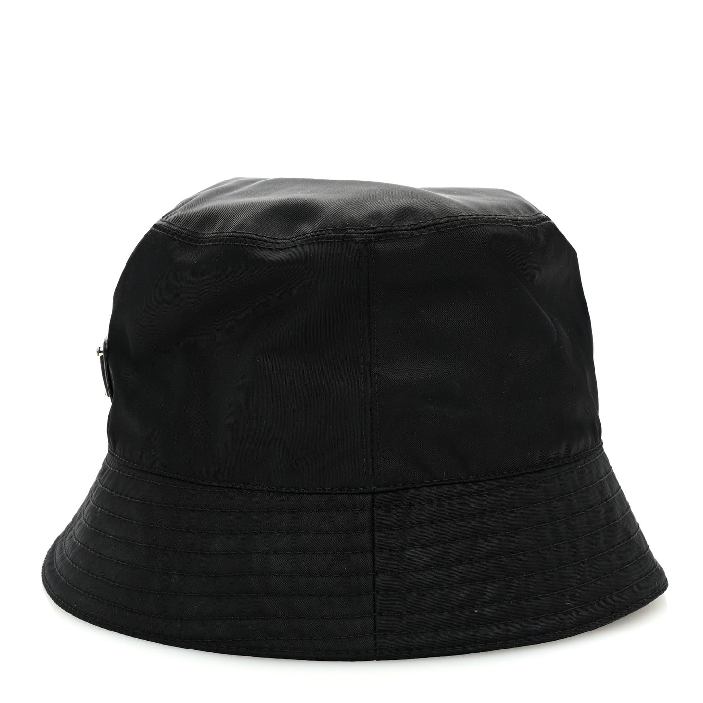 Re-Nylon Metal Triangle Logo Womens Bucket Hat M Black