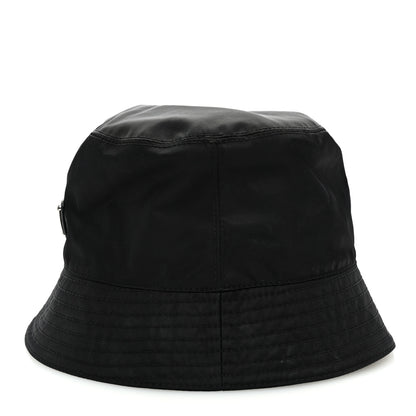 Prada Re-Nylon Metal Triangle Logo Womens Bucket Hat M Black 6 of 9