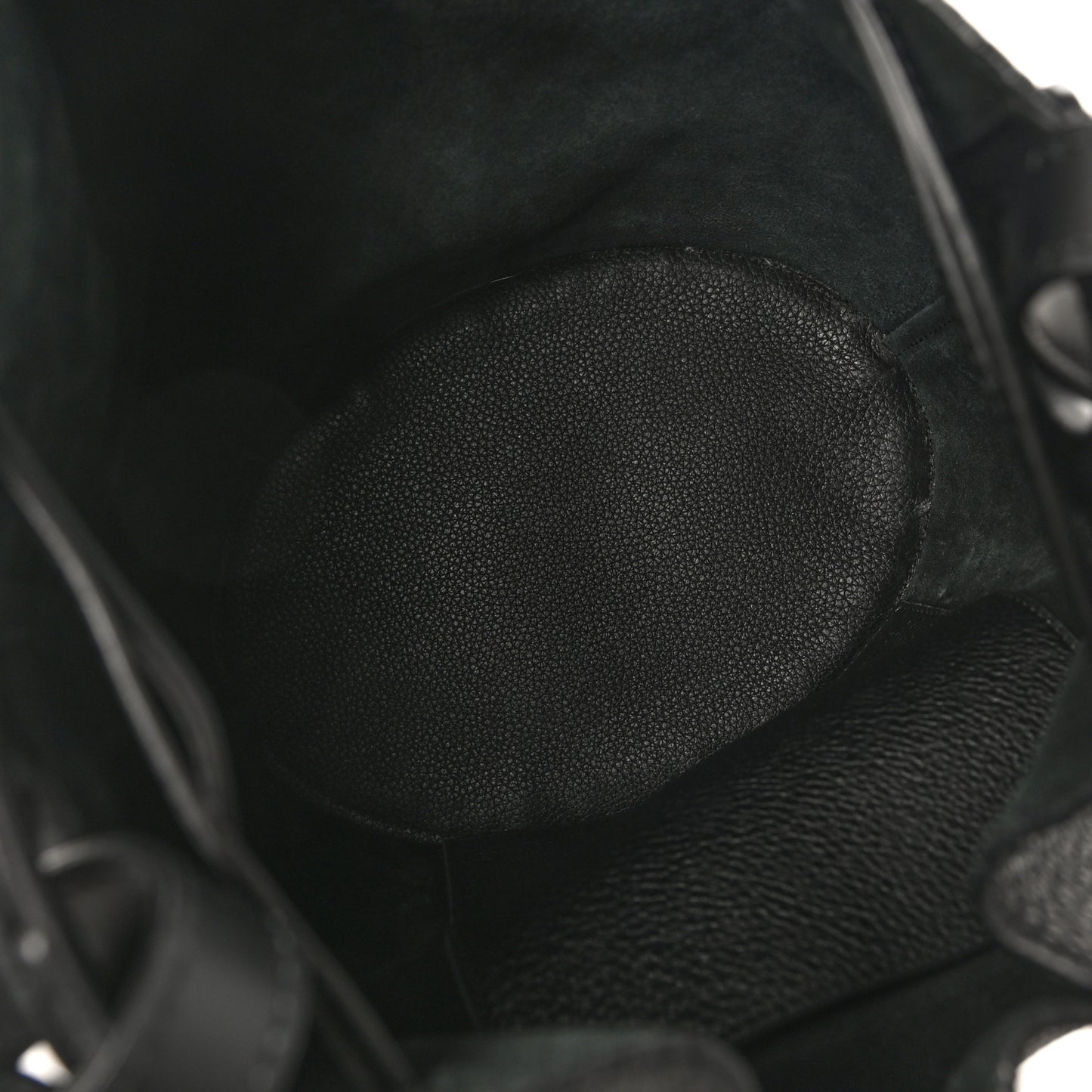 Calfskin Medium Balloon Bucket Bag Black