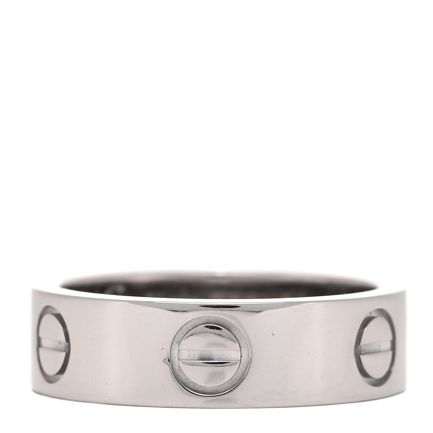 Cartier 18K White Gold 5.5mm LOVE Ring 51 5.75 1 of 4