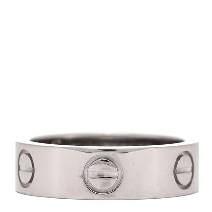 Cartier 18K White Gold 5.5mm LOVE Ring 51 5.75 1 of 4